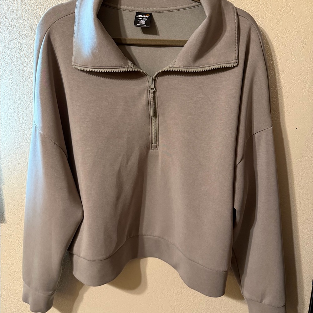 Avia Beige Quarter-Zip Pullover